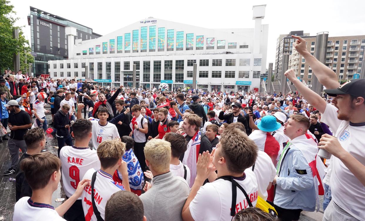 England fans outside Wembley Stadium (PA Wire)