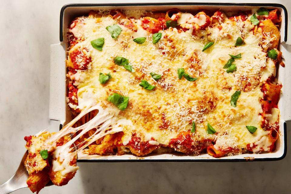 chicken nugget parm casserole