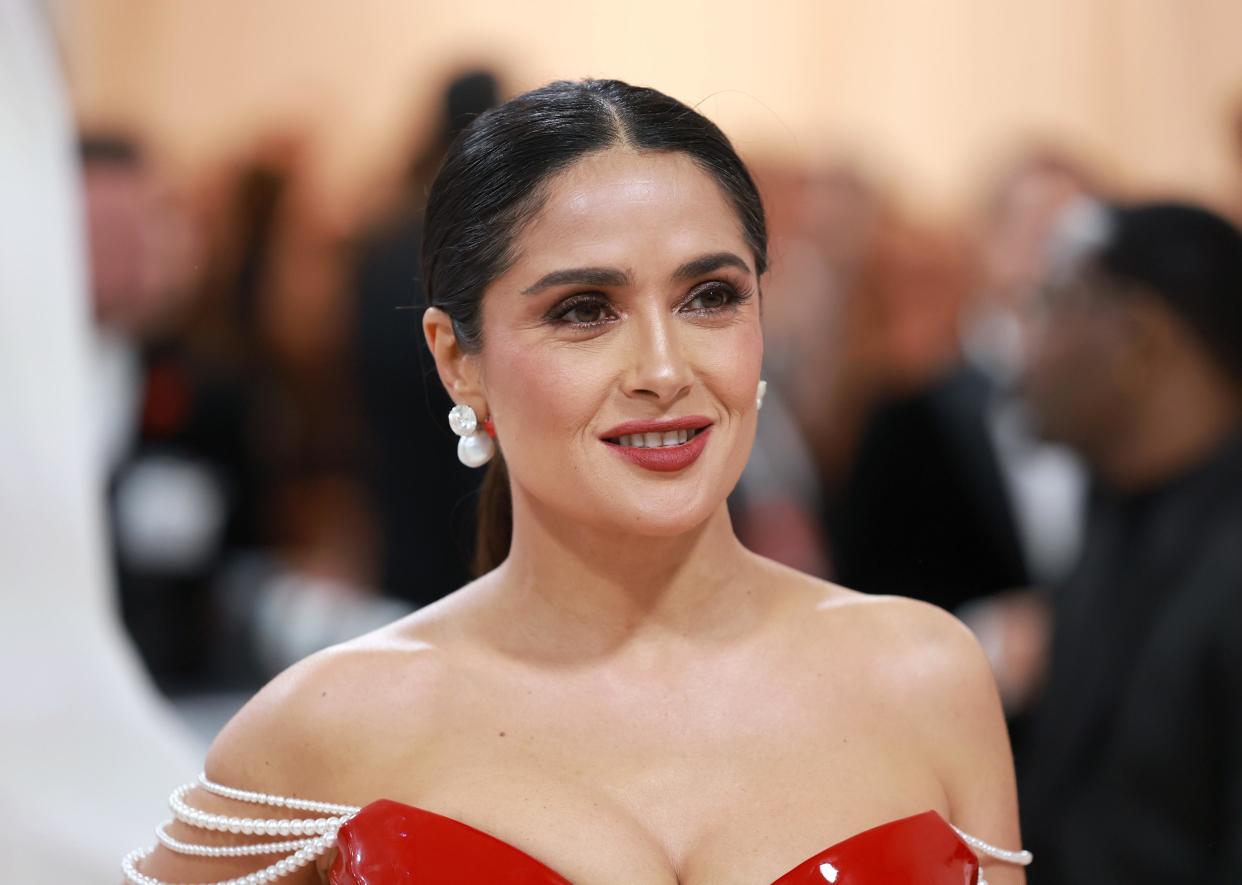 Salma Hayek attends The 2023 Met Gala.