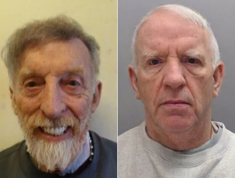 Cheshire Police used digital technology to artificially age criminals Leon Cullen, left, and Anthony Cullen, right. (Cheshire Police)