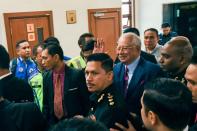 <p>Former prime minister Najib Razak arriving at the Kuala Lumpur Court Complex on Wednesday (4 July) morning. (PHOTO: Fadza Ishak for Yahoo News Singapore) </p>