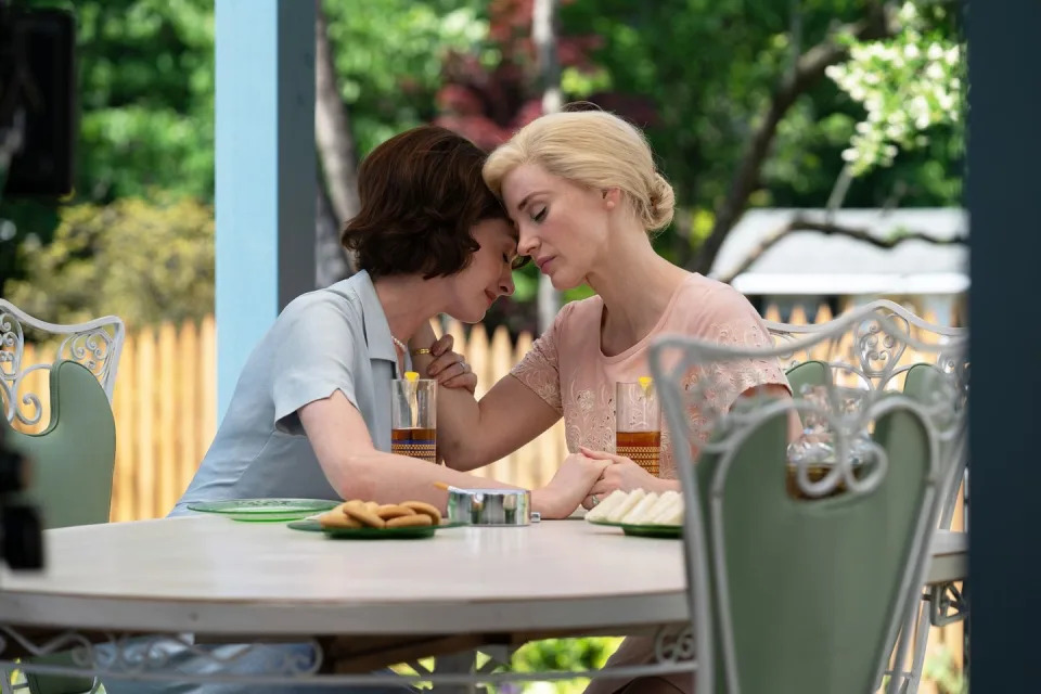 anne hathaway, jessica chastain, mothers' instinct