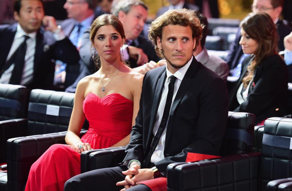 Paz Cardoso acompañó a Forlán a la cena de FIFA (Photo by Shaun Botterill/Getty Images)