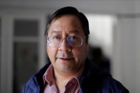 Luis Arce, the presidential candidate of the Movement to Socialism party (MAS), poses for a photo during an interview with Reuters in La Paz