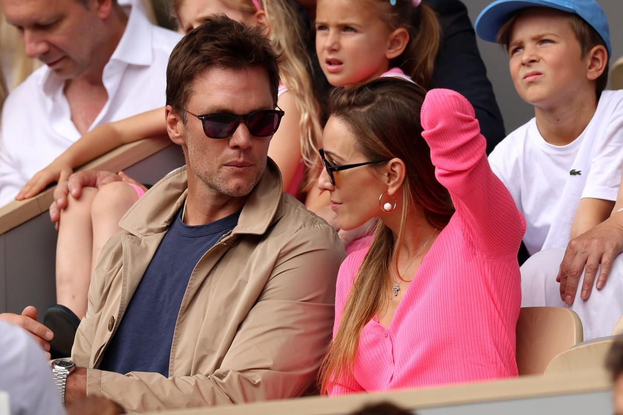 Tom Brady and Jelena Djokovic at the French Open.