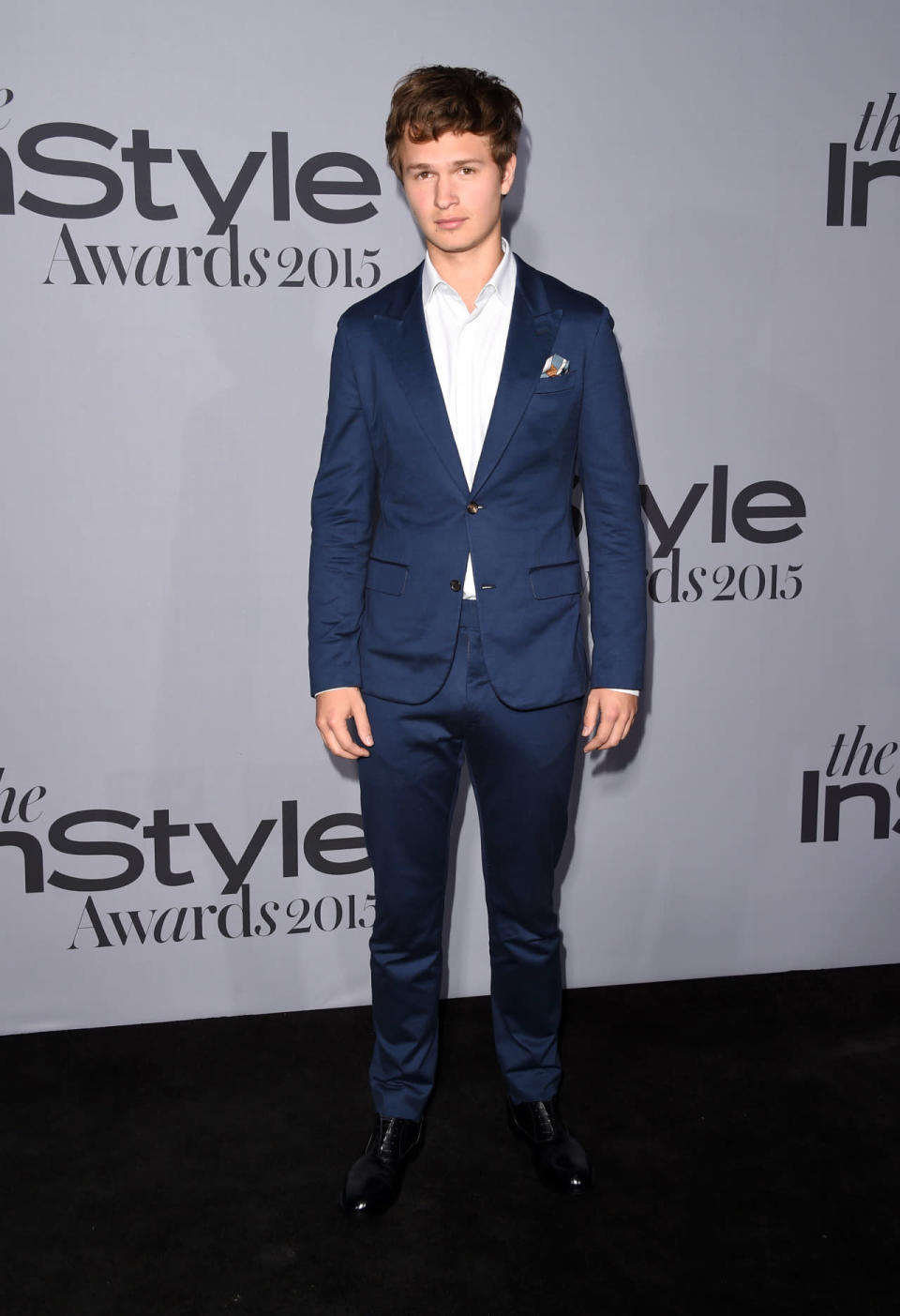 Ansel Elgort in Louis Vuitton at the 2015 InStyle Awards