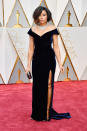 <p>Taraji P. Henson in Alberta Ferretti’s the total package from her side-swept hair, to her velvet gown that fit her like a glove, all topped off with a blinding diamond necklace. <em>(Photo: Getty Images)</em> </p>