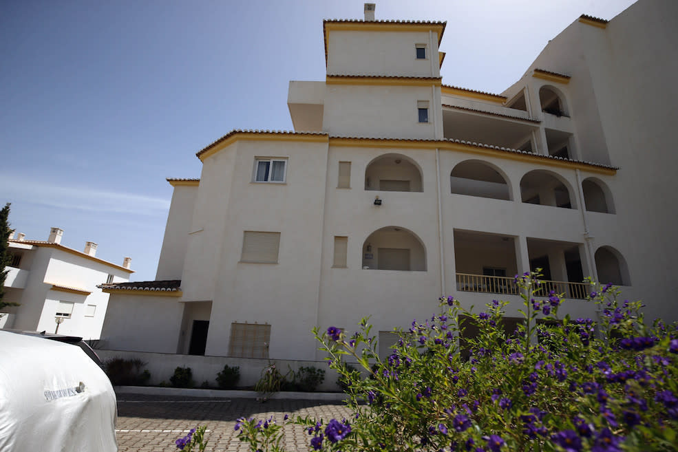 The Apartment block in Praia Da Luz, Portugal where Madeleine McCann went missing (Picture: PA)