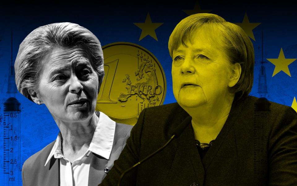 Ursula von der Leyen and Angela Merkel