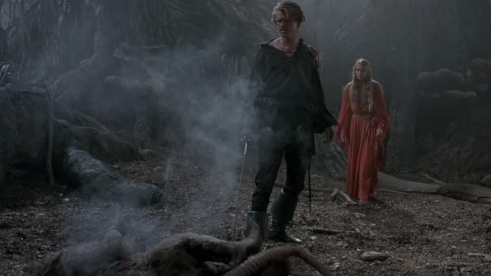 Westley and Buttercup standing near an ROUS in The Princess Bride