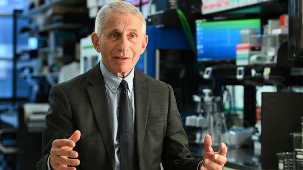 PHOTO: Dr. Anthony Fauci is interviewed by Dr. Jennifer Ashton at the National Institutes of Health in Washington. (Lorenzo Bevilaqua/ABC)