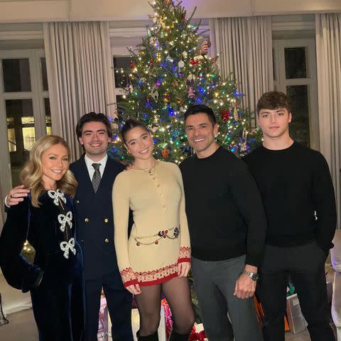 <p>Kelly Ripa/Instagram</p> Kelly Ripa, Mark Consuelos and their children