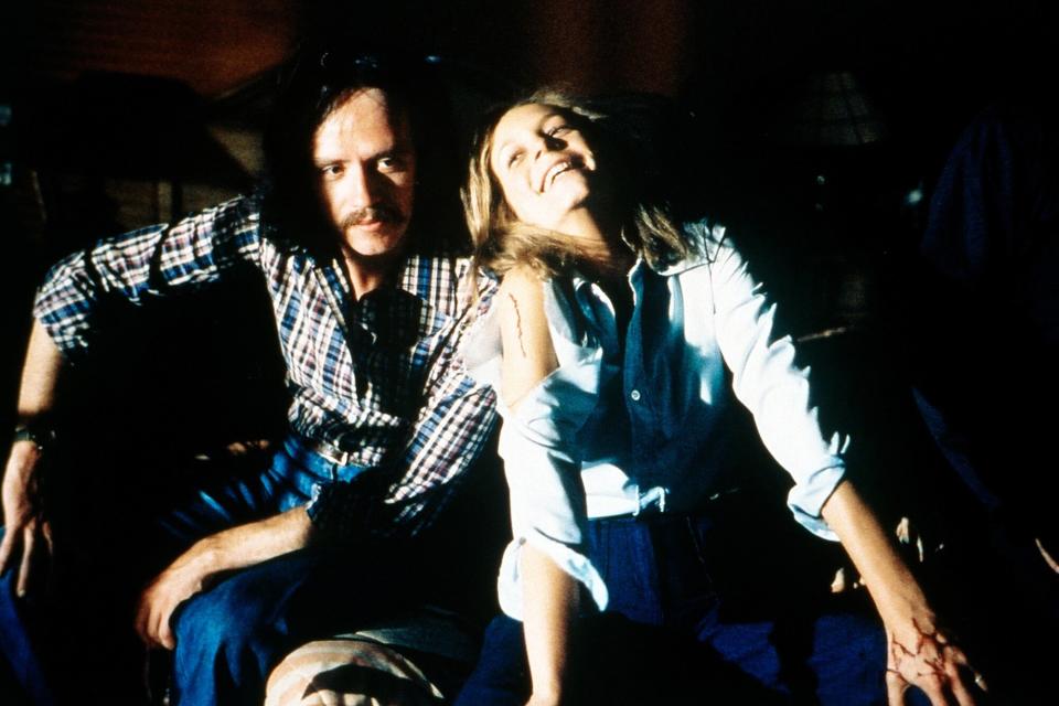 HALLOWEEN, from left: Director John Carpenter, Jamie Lee Curtis, 1978.