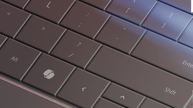  Copilot button on a Windows laptop. 