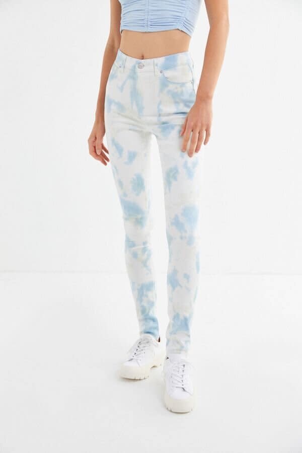 <strong><a href="https://www.urbanoutfitters.com/shop/bdg-twig-high-rise-skinny-jean-tie-dye?category=SEARCHRESULTS&amp;color=045" target="_blank" rel="noopener noreferrer">Get the&nbsp;BDG Twig high-rise tie-dye jeans for $69.</a></strong>