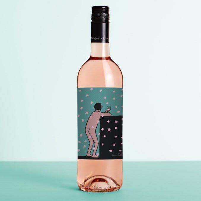 French artist Jean Jullien illustrated a series of 10 playful wine labels for Majestic Wines