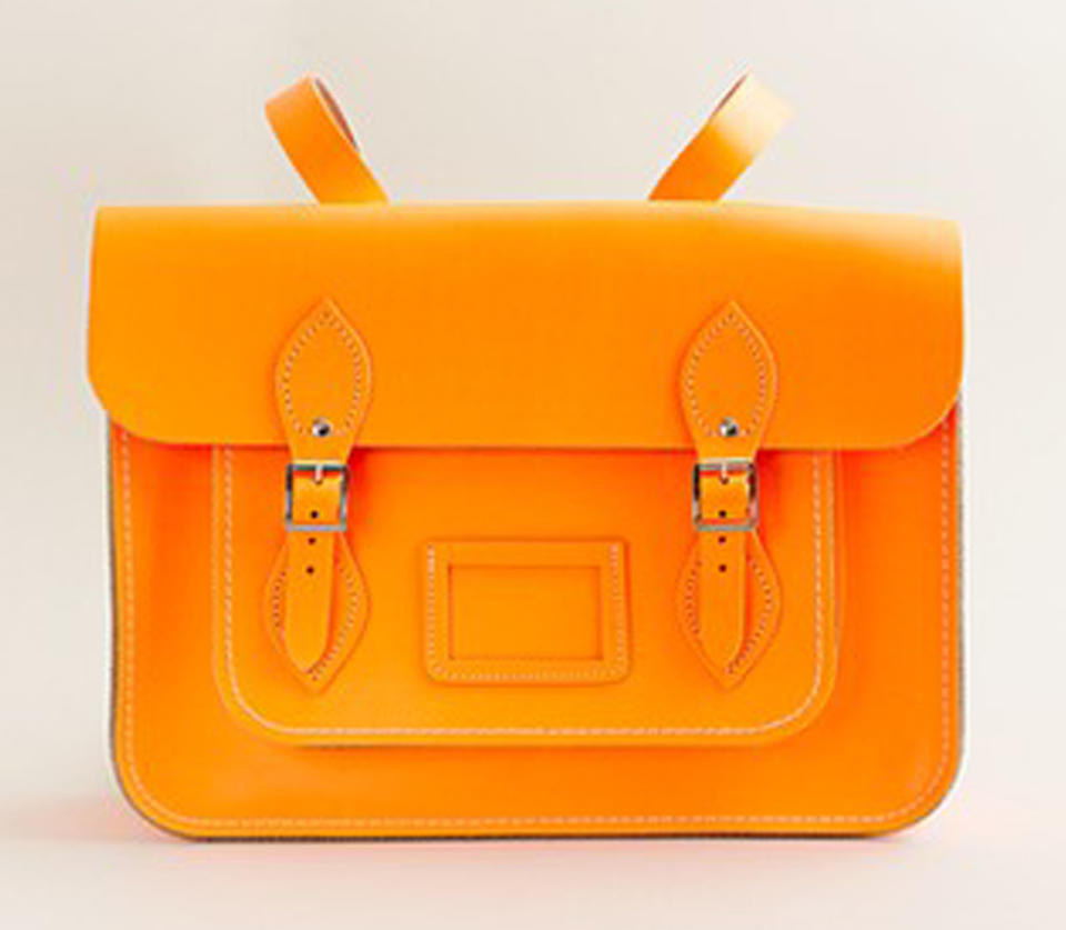 Cambridge Satchel Company Fluorescent Batchel, $170, at J.Crew