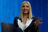 Ivanka Trump, daughter of President Donald Trump, speaks in a keynote address during the 2020 CES in Las Vegas