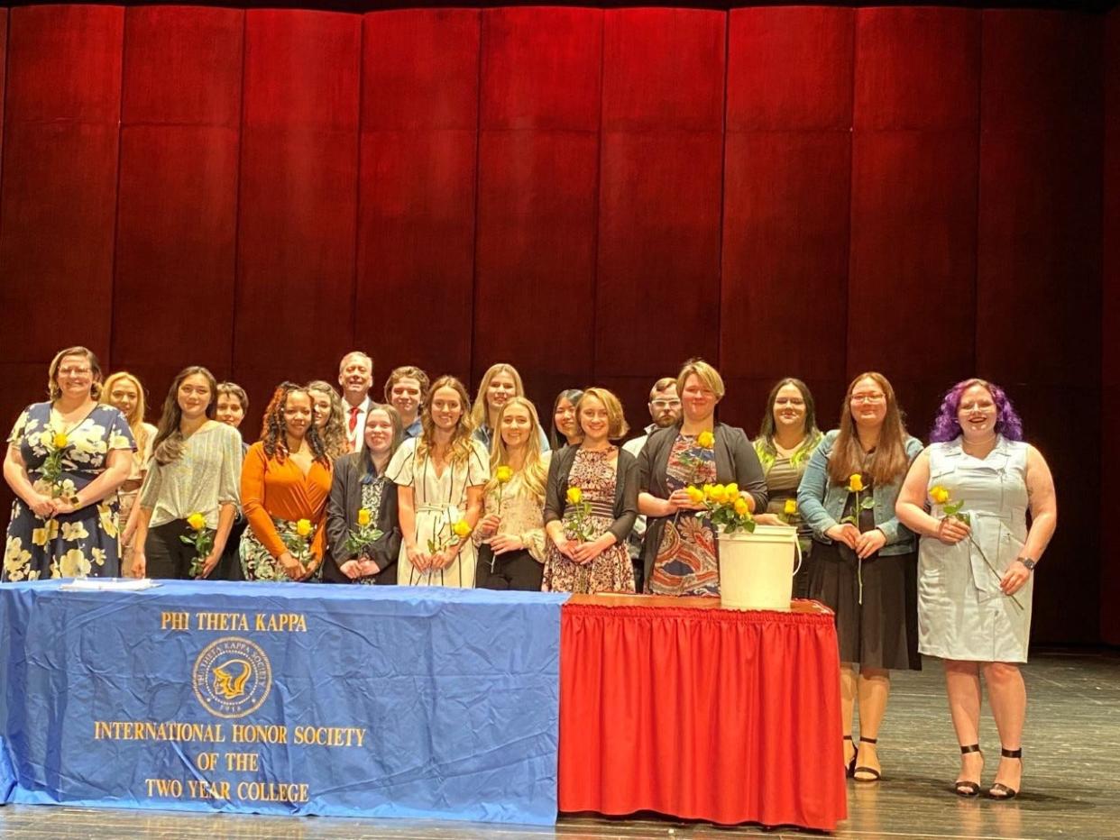 MCCC inducted 18 students into Phi Theta Kappa recently.