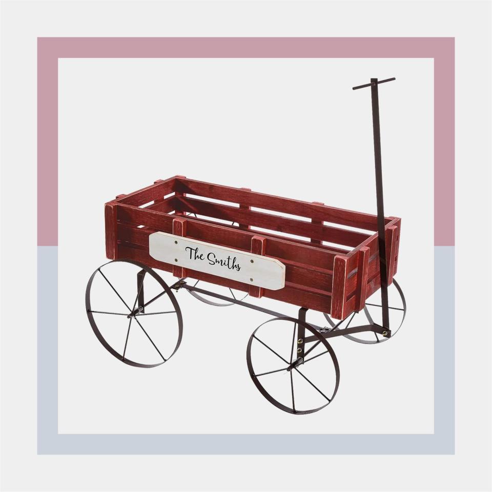 Fox Valley Traders Personalized Red Wagon Planter