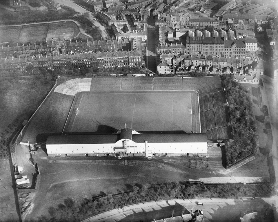 St James Park football ground, Newcastle, in 1927.