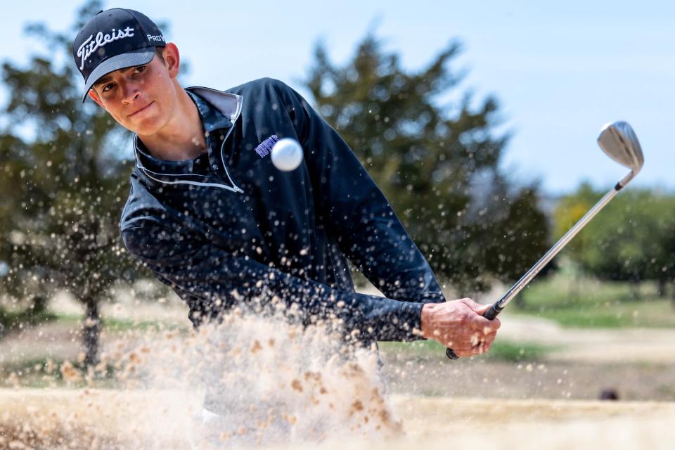 Collin Bond, Community Christian junior and Oklahoma State golf commit, poses for a portrait at Belmar Golf Club in Norman, Okla. on Wednesday, March 22, 2023.