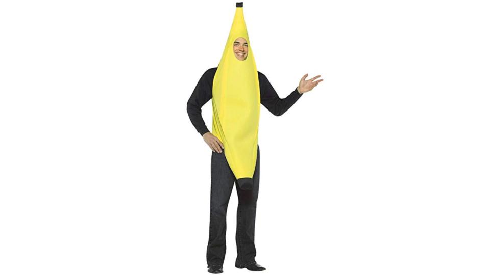 This goofy banana suit is easy to wear and great for a getting laughs.