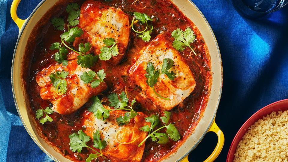 Braised Fish With Spicy Tomato Sauce