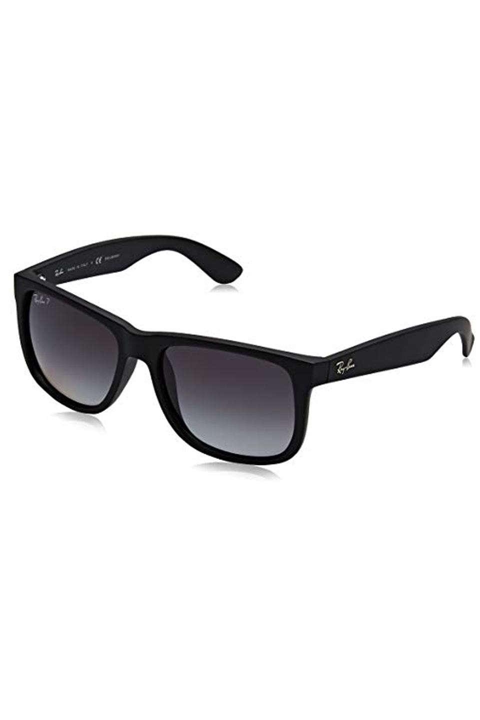 Justin Sunglasses, Black Rubber/Polarized Grey Gradient