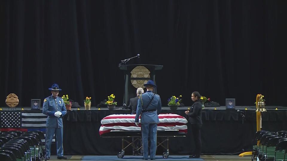 Procession, memorial for fallen Trooper Christopher Gadd