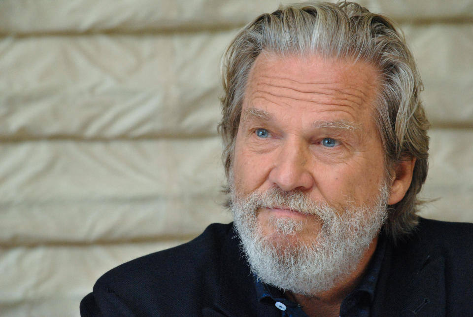 Jeff Bridges at the Hollywood Foreign Press Association press conference for "Bad Times at the El Royale" at the Hollywood Roosevelt Hotel on September 23, 2018 in Hollywood, California. (Photo by Yoram Kahana/Shooting Star/Sipa USA) *** NO TABLOID PUBLICATIONS IN THE USA ***