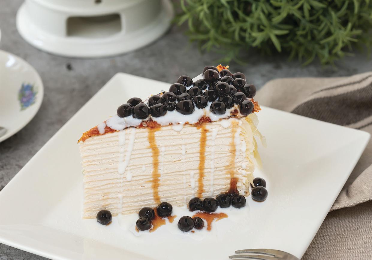 prince tea house brown sugar boba mille crepe