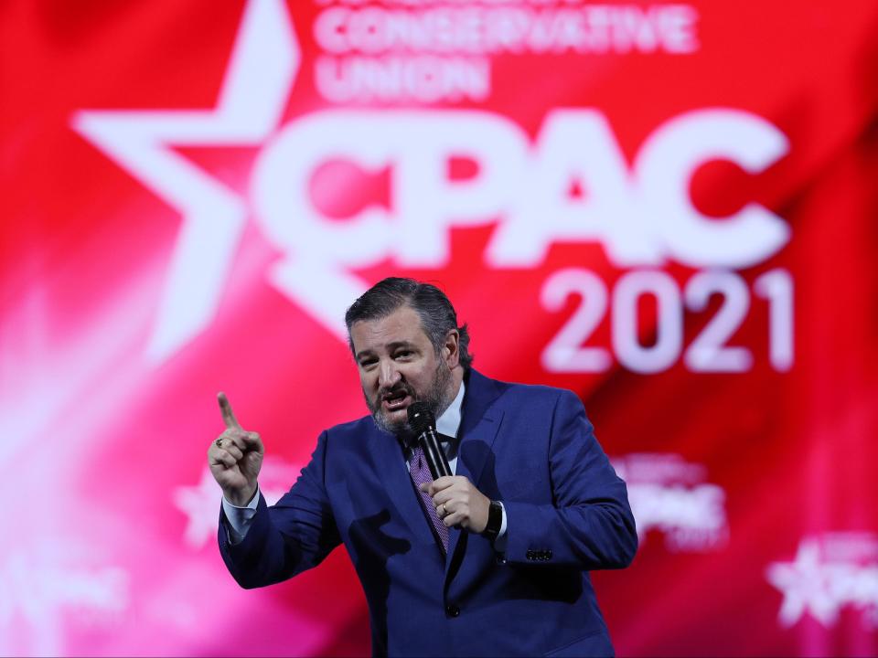 <p>Ted Cruz at CPAC</p> (Getty)