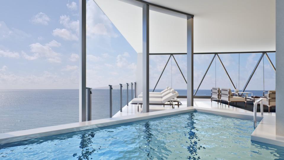 A private pool on the terrace. - Credit: Dezer Development
