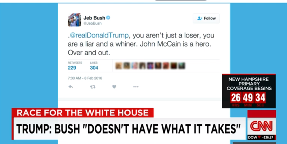 donald trump jeb bush tweet