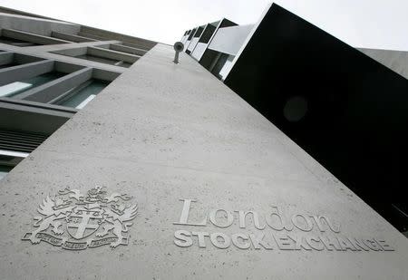 The outside of the London Stock Exchange building is seen in the City of London, March 7, 2005. REUTERS/Toby Melville