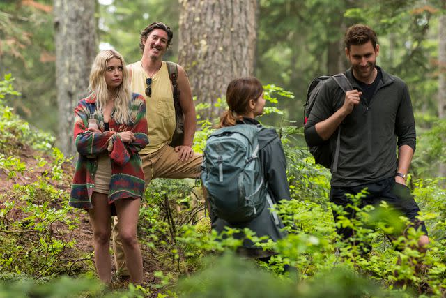 <p>Kailey Schwerman/Prime Video</p> Ashley Benson, Eric Balfour, Jenna Coleman and Oliver Jackson-Cohen on 'Wilderness'