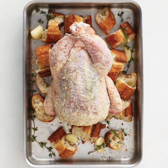 Chicken Breasts With Roasted Delicata Squash, Wilted Kale, and Raisins