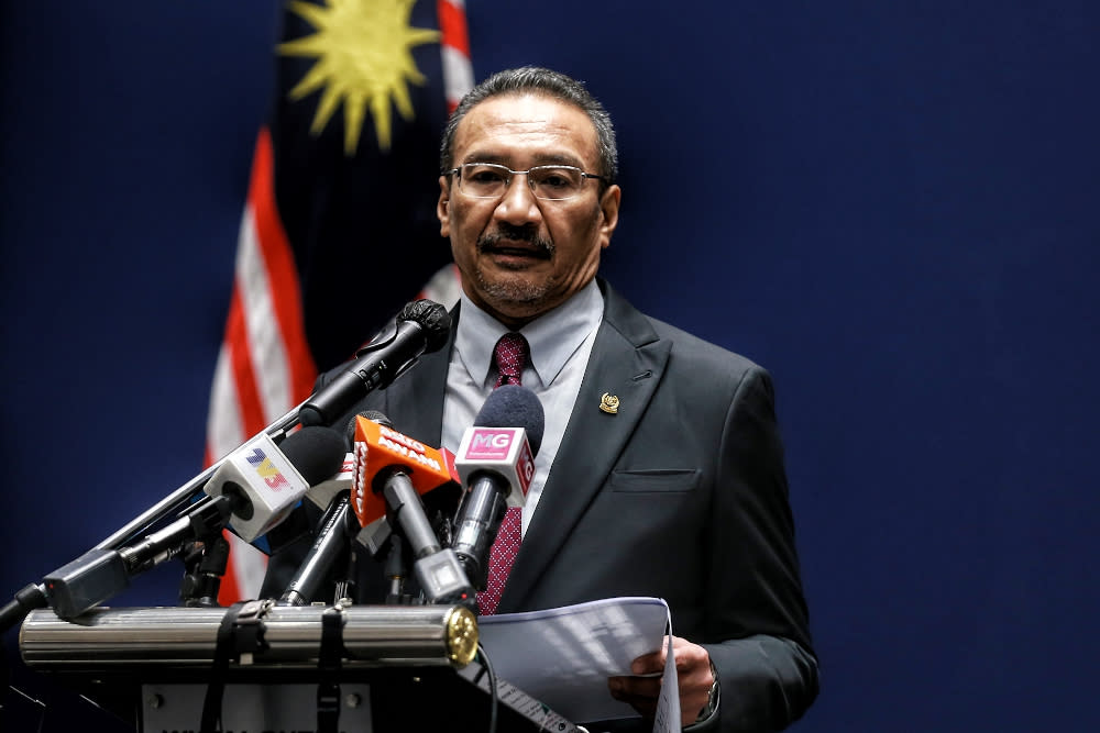 Foreign Minister Datuk Seri Hishammuddin Hussein speaks during the 8th US-Asean Summit in Kuala Lumpur November 15, 2020. ― Picture by Ahmad Zamzahuri