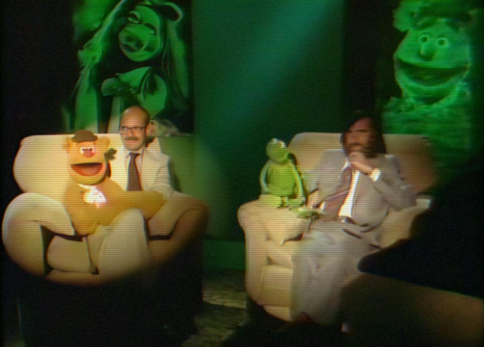 Jim Henson (right) with Kermit is seen alongside fellow puppeteer Frank Oz with Fozzie Bear in director Ron Howard's documentary "Jim Henson: Idea Man."