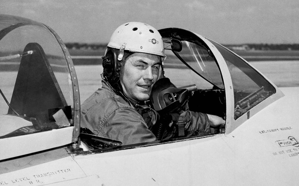 Chuck Yeager,seen here in 1948, the year he broke the sound barrier - AP