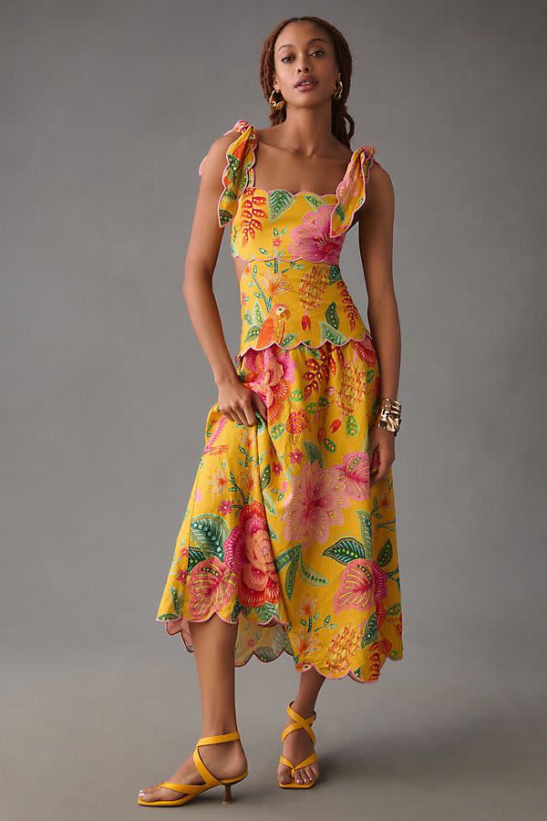 <p><a href="https://go.redirectingat.com?id=74968X1596630&url=https%3A%2F%2Fwww.anthropologie.com%2Fshop%2Ffarm-rio-printed-scalloped-cutout-dress&sref=https%3A%2F%2F" rel="nofollow noopener" target="_blank" data-ylk="slk:Shop Now;elm:context_link;itc:0;sec:content-canvas" class="link ">Shop Now</a></p><p>Farm Rio Printed Scalloped Cutout Dress</p><p>anthropologie.com</p><p>$255.00</p>