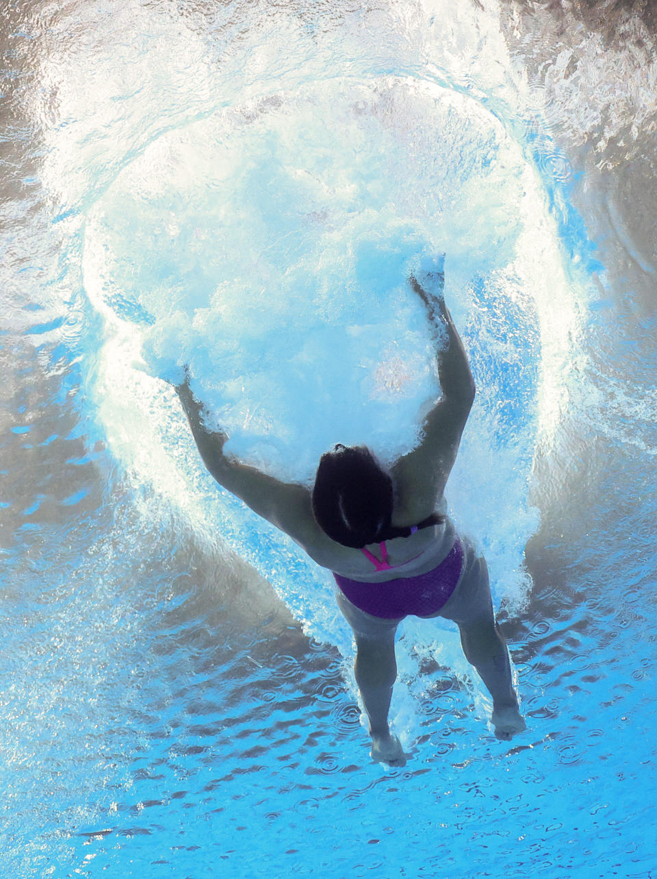 Paris 2024 Olympics - Diving - Women's 3m Springboard Semifinal - Aquatics Centre, Saint-Denis, France - August 08, 2024. Aranza Vazquez Montano of Mexico in action. REUTERS/Stefan Wermuth