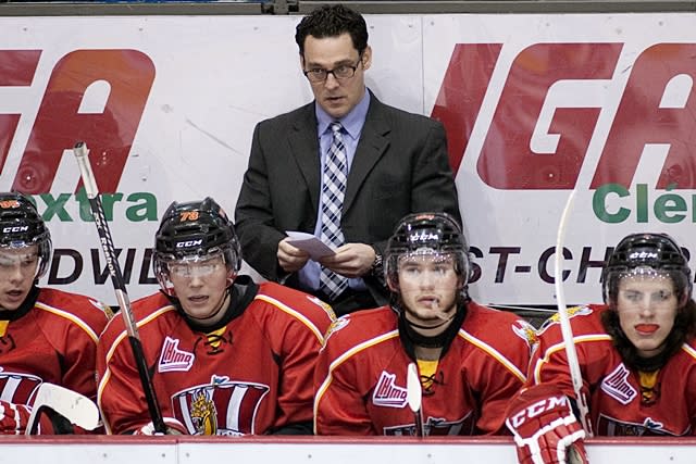 Baie-Comeau coach Eric Veilleux is unhappy with the treatment his team has received in the media. (CP / Ghyslain Bergeron)