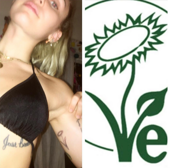 <p>Meanwhile, Miley showed off her new vegan tattoo. She’s totally committed. “Vegan for life!” (Photo: <a rel="nofollow noopener" href="https://www.instagram.com/p/BWUIr1GBvcu/?taken-by=mileycyrus" target="_blank" data-ylk="slk:Miley Cyrus via Instagram;elm:context_link;itc:0;sec:content-canvas" class="link ">Miley Cyrus via Instagram</a>) </p>