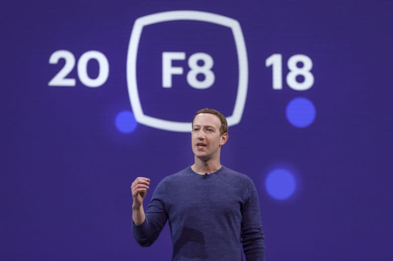 Facebook CEO Mark Zuckerberg at F8 2018.