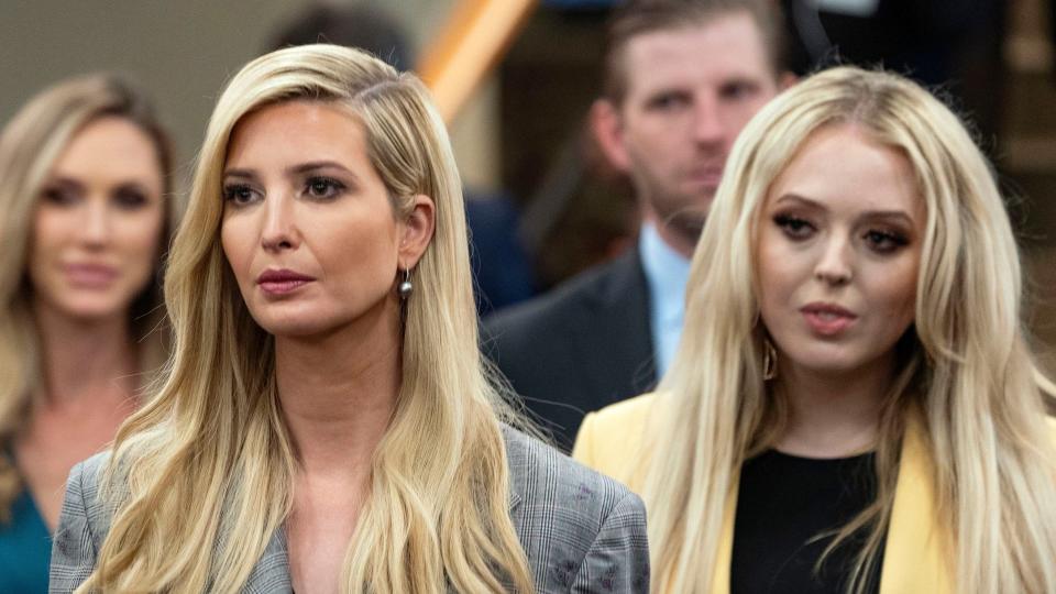 Mandatory Credit: Photo by Craig Ruttle/AP/Shutterstock (9894649d)Ivanka Trump, center, and Tiffany Trump, right, leave following President Donald Trump's address during the 73rd session of the United Nations General Assembly, at U.