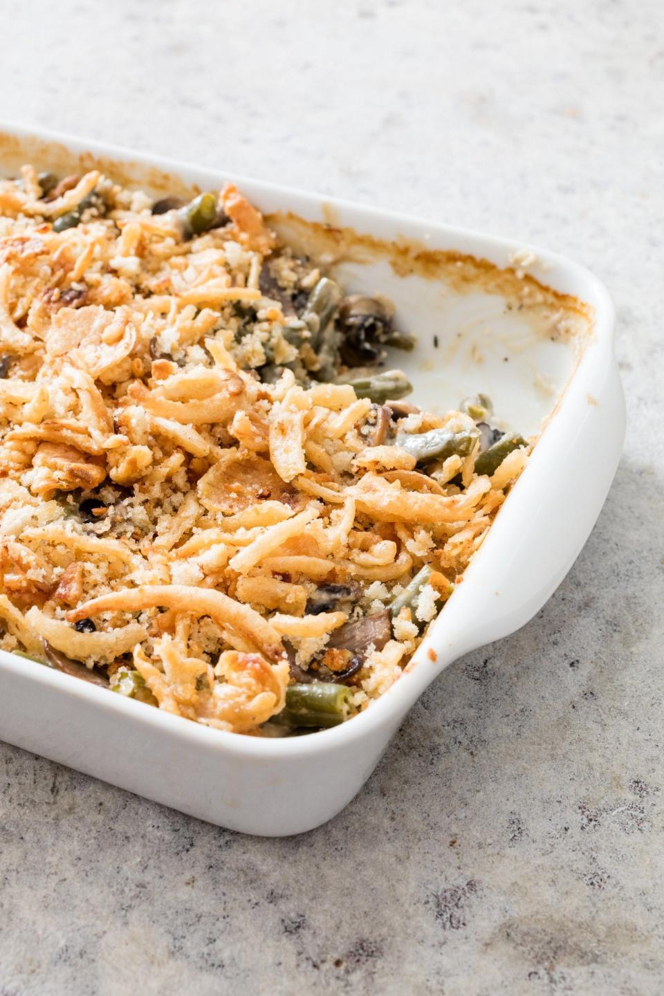 Many grocery stores have plenty of side dish offerings such as the holiday classic Green Bean Casserole.