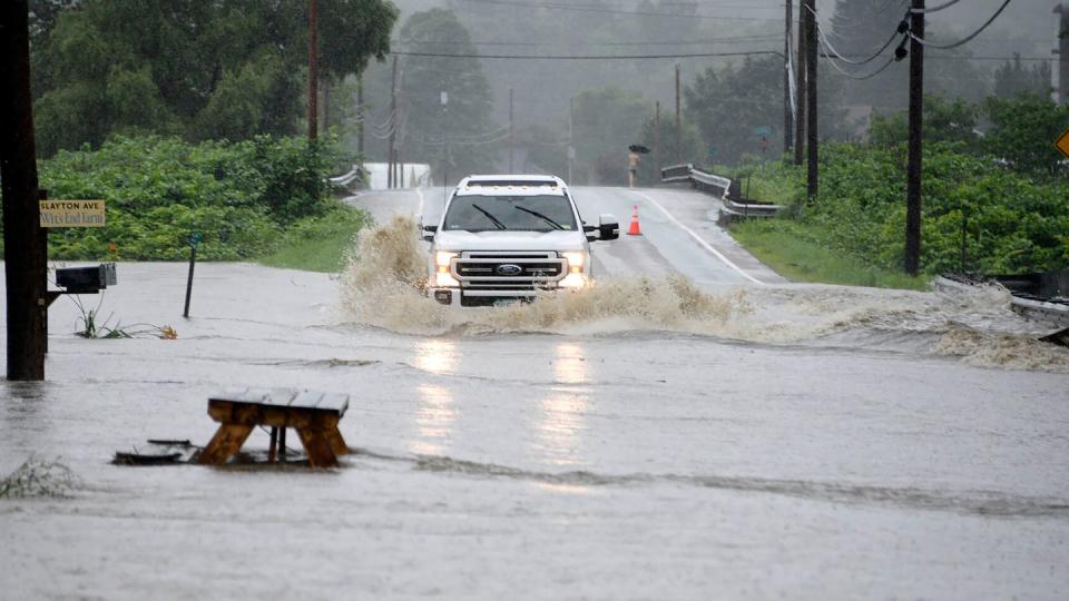 Der Nordosten der USA wird von heftigen Regenfällen geplagt. (Bild: Jeb Wallace Brodeur /dpa)