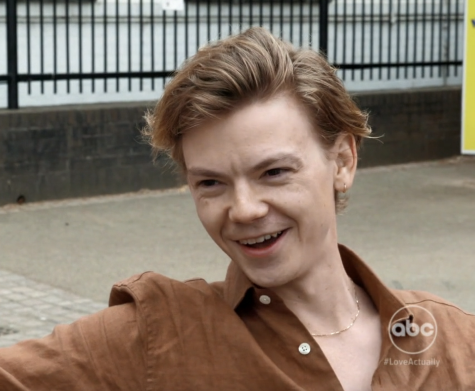 Thomas Brodie-Sangster laughing